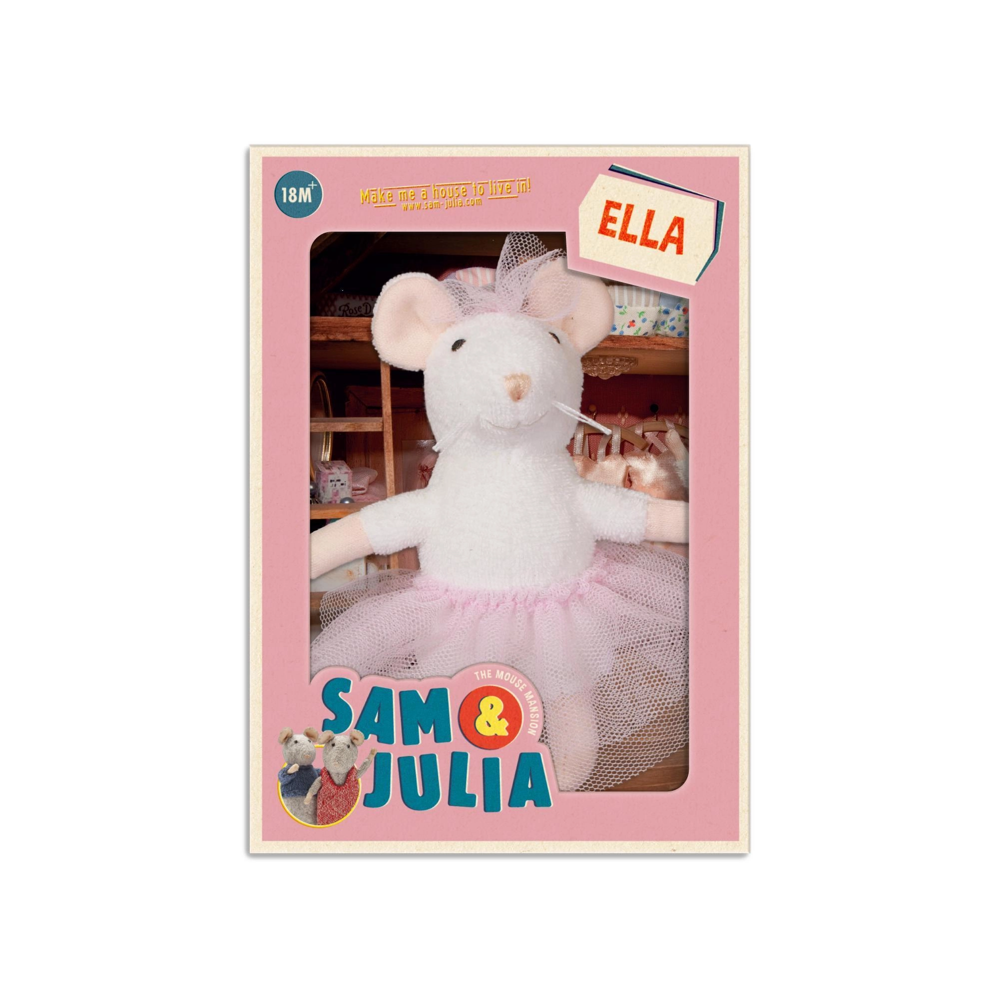 Jucărie mini-șoricel ELLA 12 cm