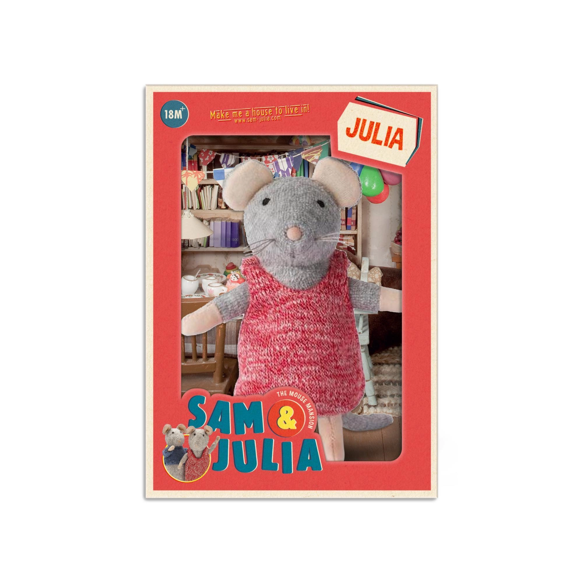 Jucărie mini-șoricel JULIA 12 cm