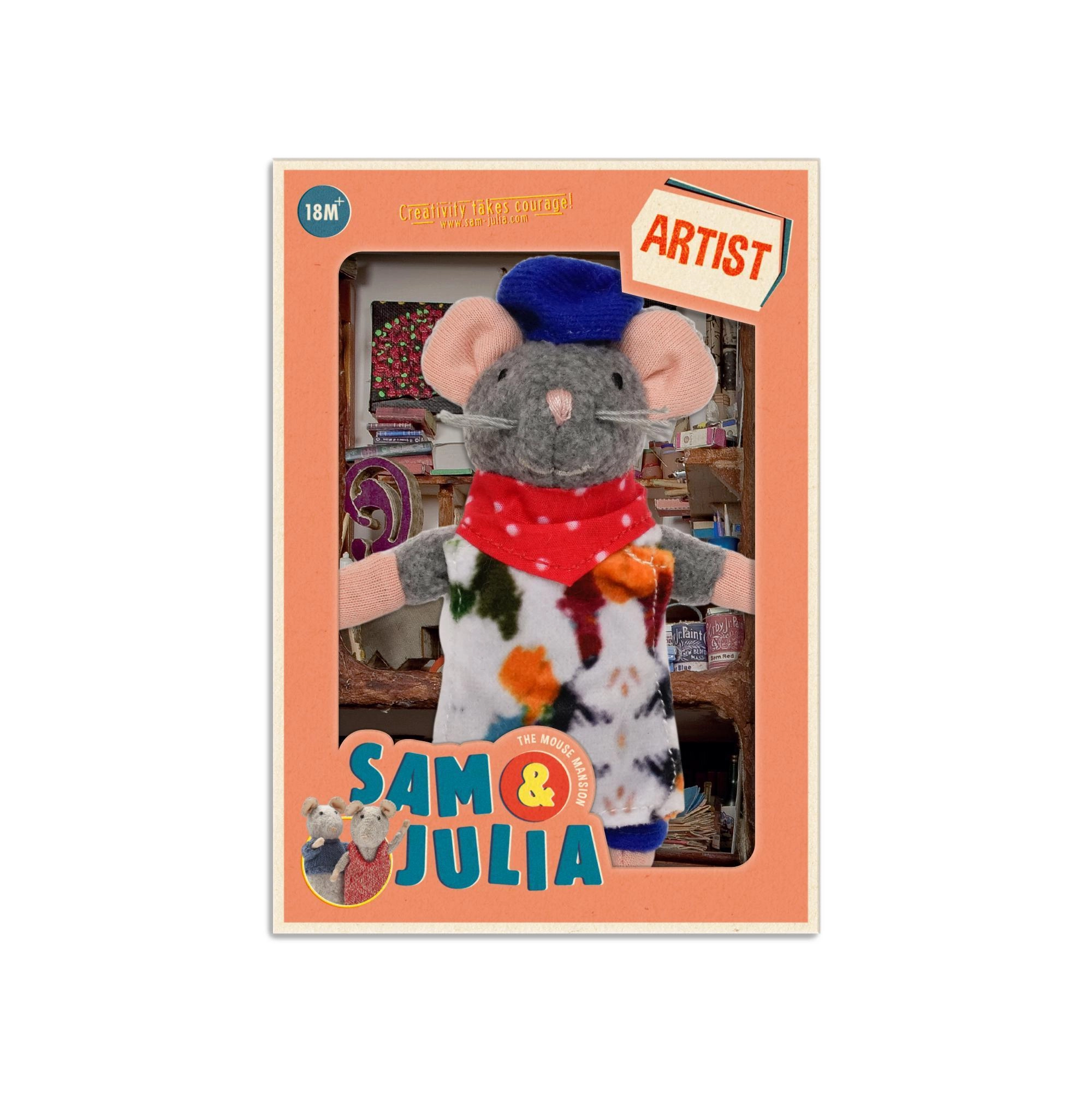 Jucărie mini-șoricel Artist