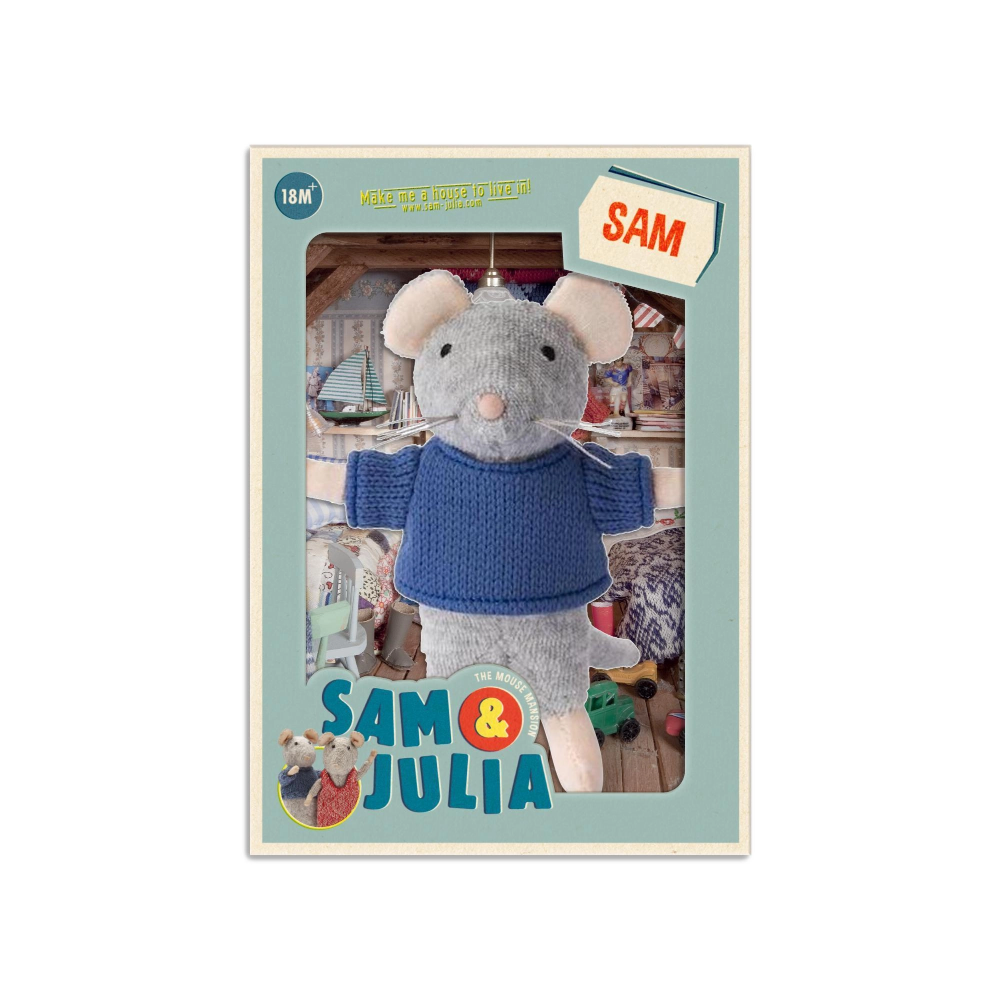 Jucărie mini-șoricel SAM 12 cm