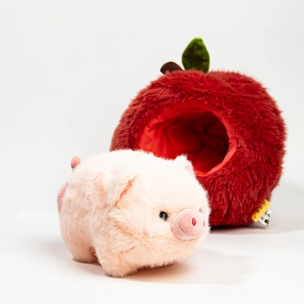 Jucărie Moale Purceluș în Măr (35 cm)