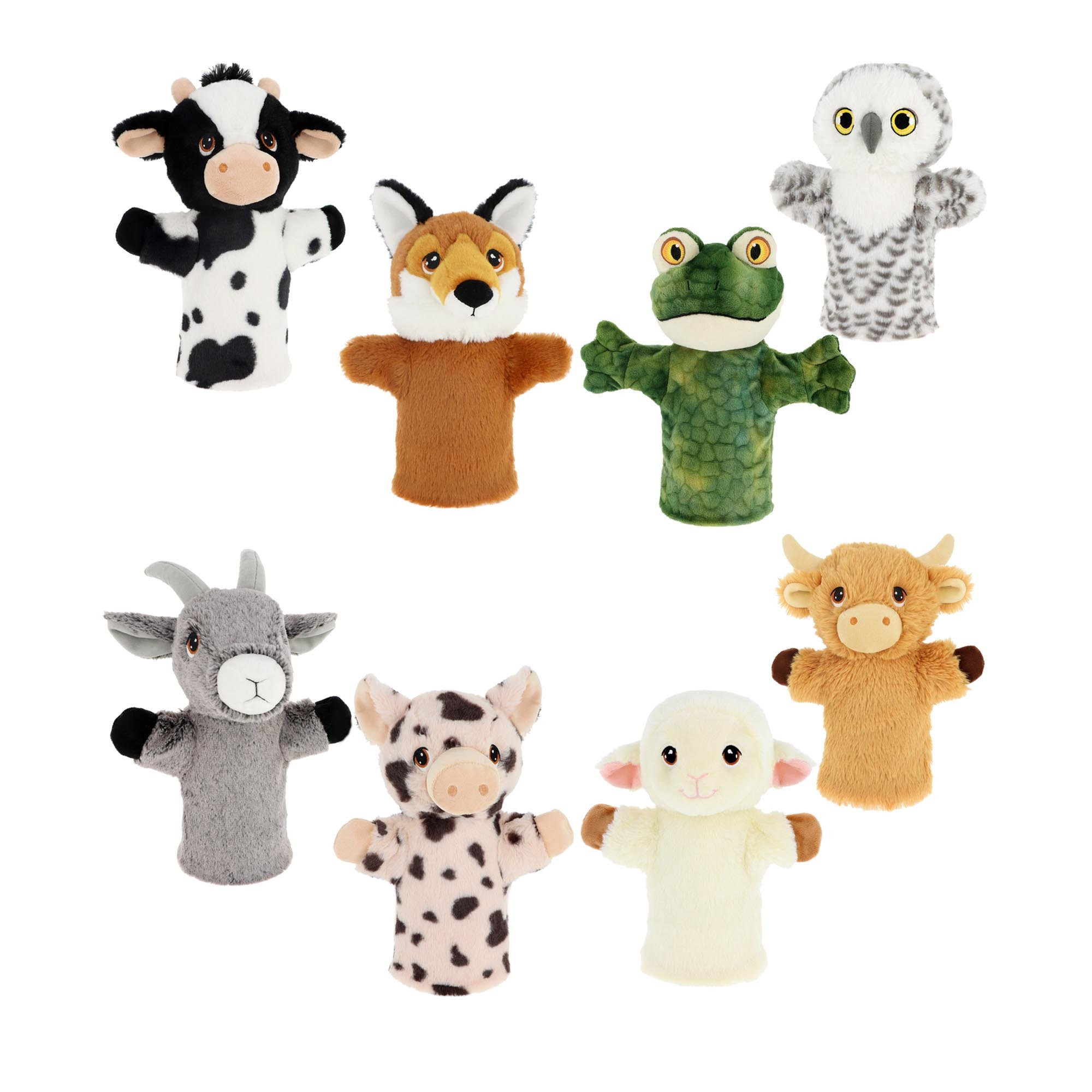 Jucărie de pluș Keel Toys Keeleco Farm Hand Puppets (27 cm, 8 modele asortate)