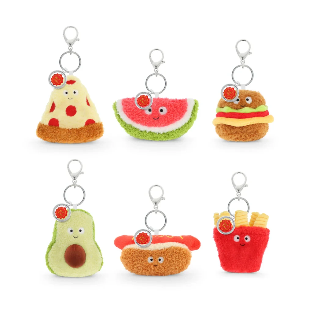 Jucărie de pluș breloc Keel Toys Keeleco Bag Charm Snackies (12 cm, 6 modele asortate)