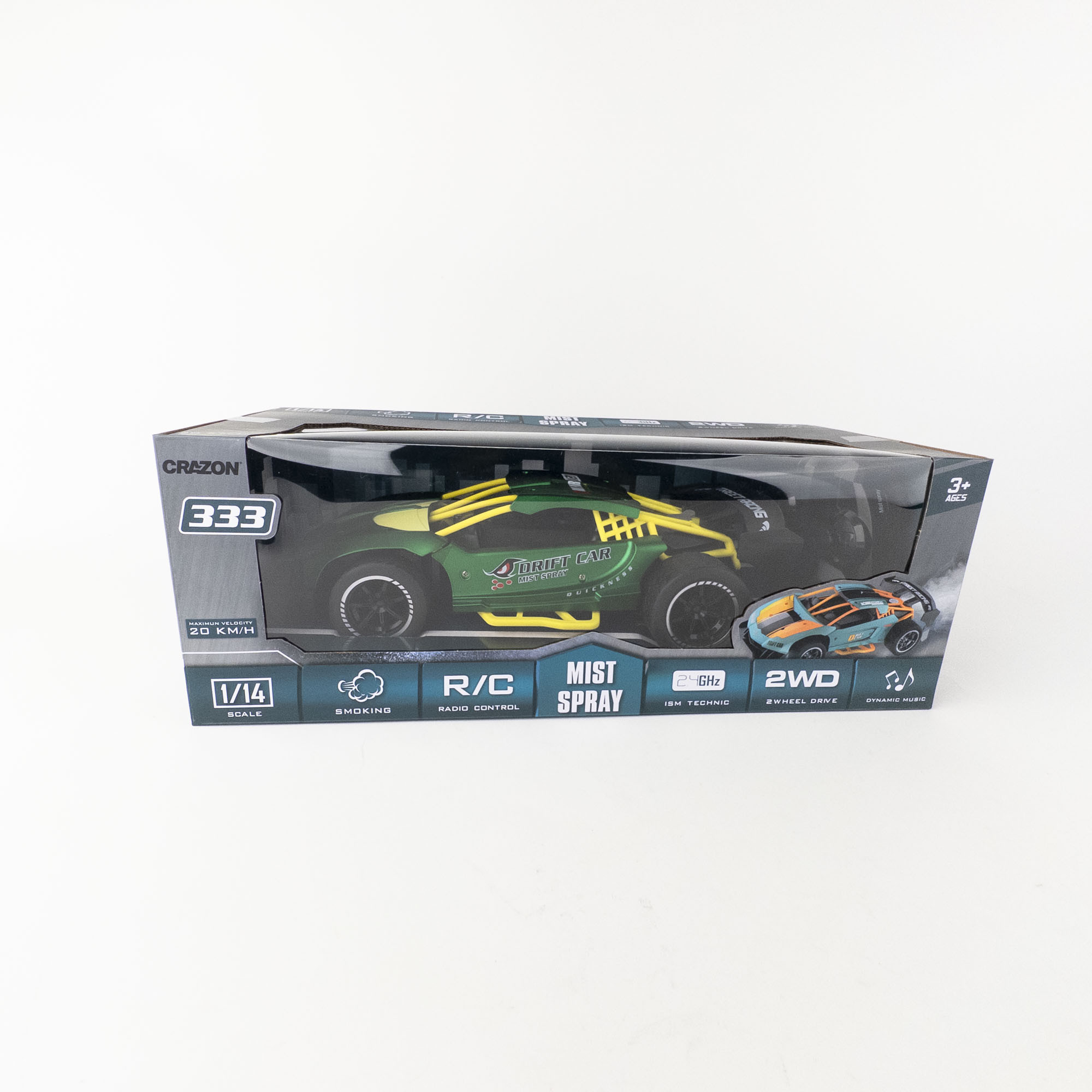 Masina CRAZON cu telecomanda 1:14 cu efect de fum Green (333-SC21141)