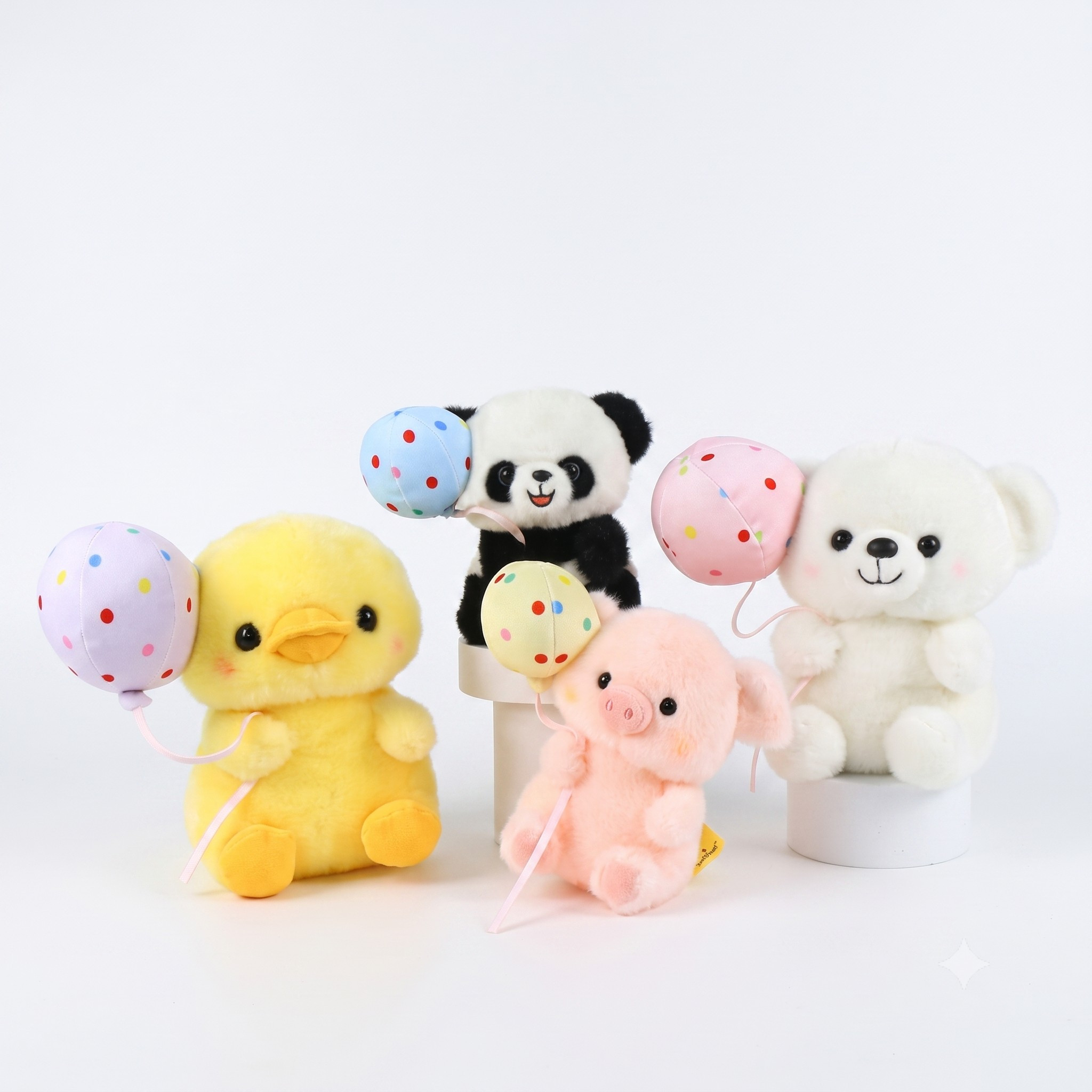 Jucărie de pluș Animals cu balon 16 cm