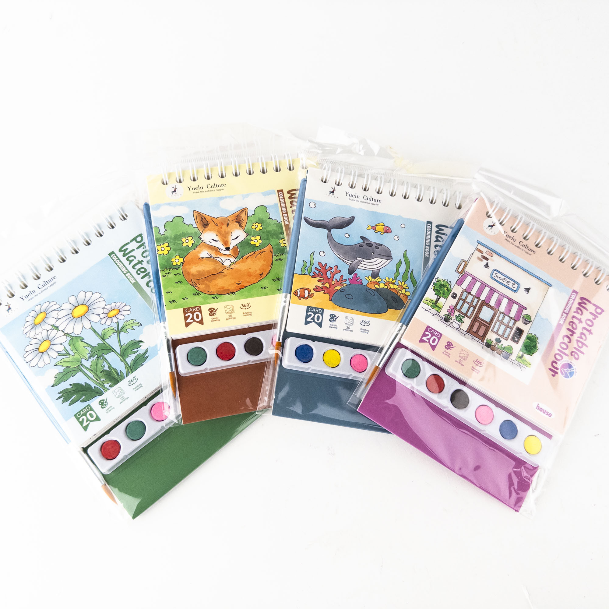 Carte de colorat cu acuarele uscate 10×12 cm (mix)