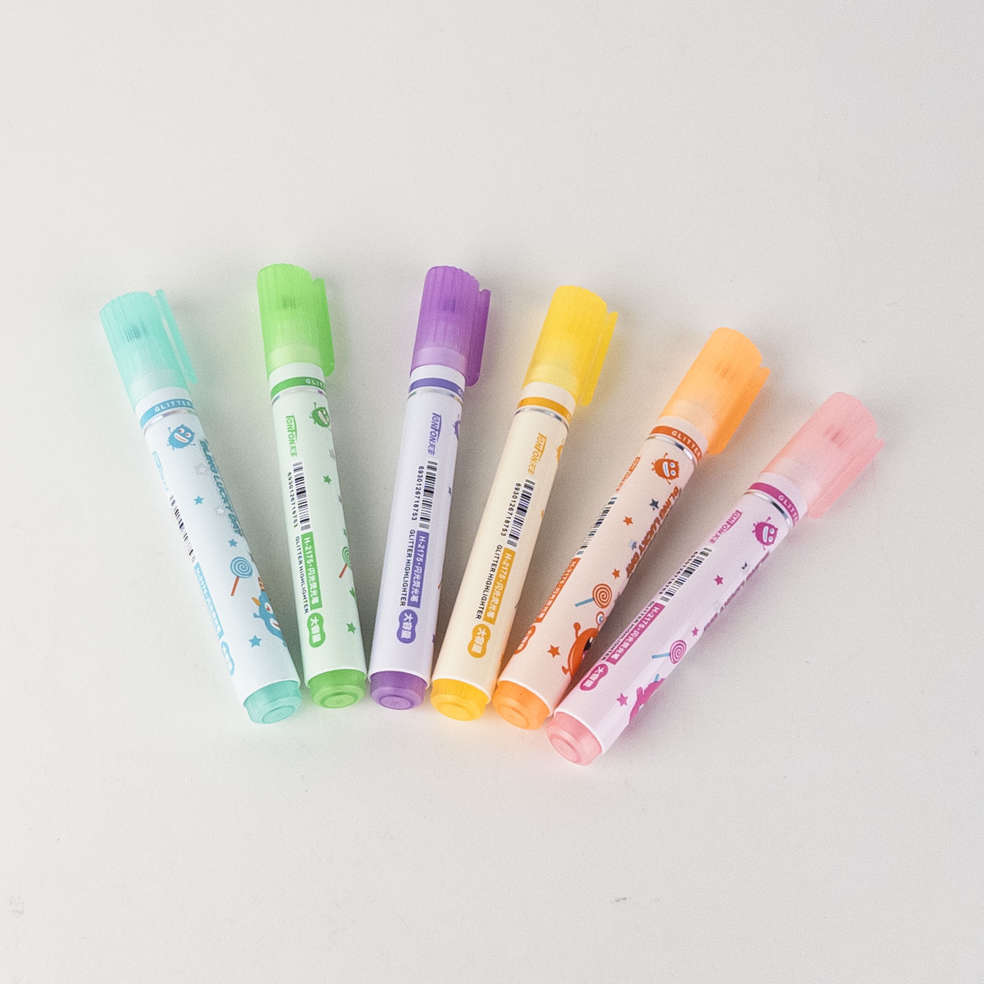 Set markere evidențiatoare parfumate FRUIT AROMA (6 buc.)