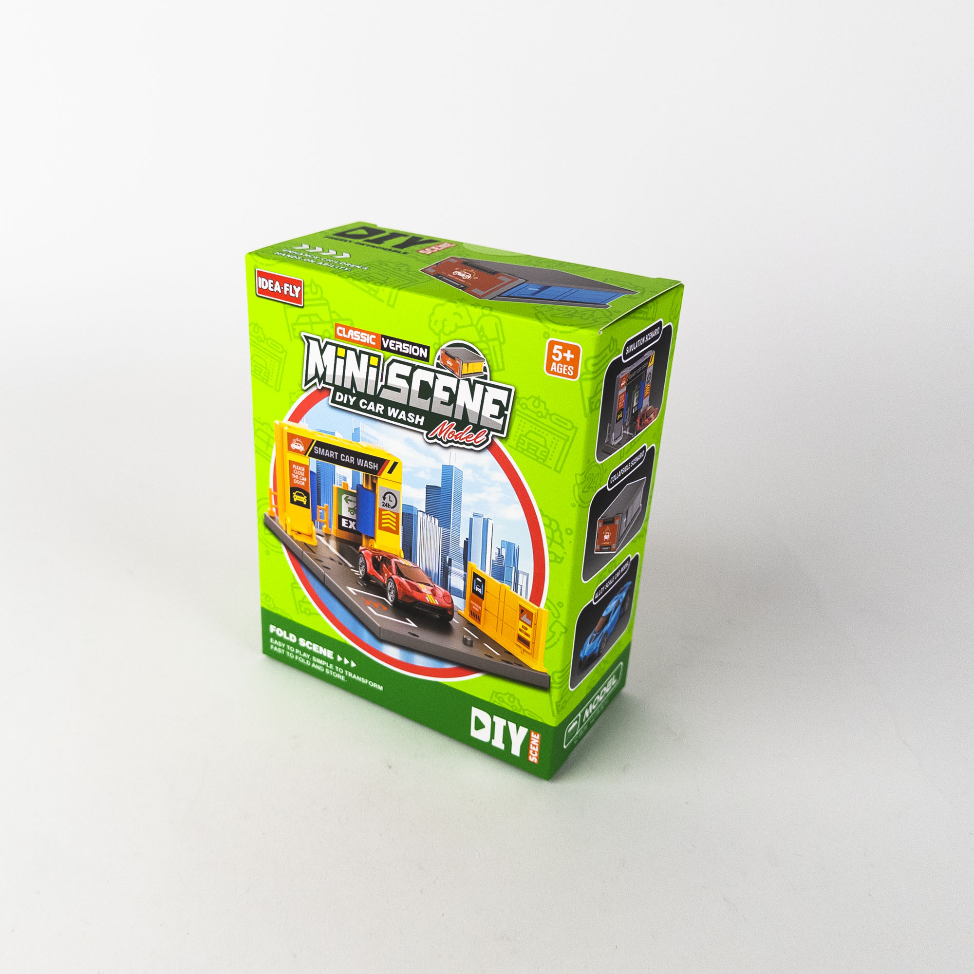 Set mini „Spălătorie auto” – scenă de joacă cu mașinuță, 20,3 × 8,3 cm